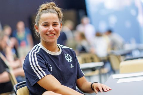 Nationalspielerin Lena Oberdorf im Juni im Trainingslager des DFB in Herzogenaurach