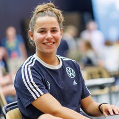 Nationalspielerin Lena Oberdorf im Juni im Trainingslager des DFB in Herzogenaurach