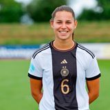Lena Oberdorf von der deutschen Frauen-Fußballnationalmannschaft
