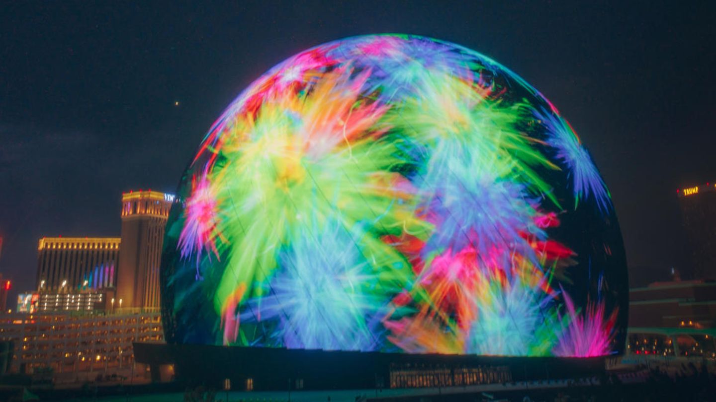 The Sphere Las Vegas Bunte Flecken