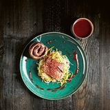 Skirt mit Glsnudeln und BBQ Lack