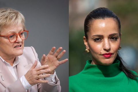 Die Politikerinnen Renate Künast (l.) und Sawsan Chebli engagieren sich seit Jahren gemeinsam gegen Hass im Netz