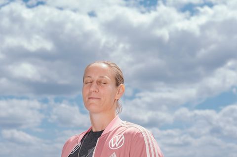 Ann-Katrin Berger mit geschlossenen Augen
