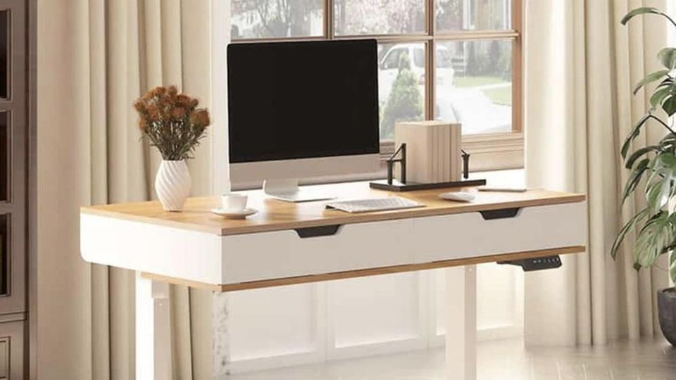 Höhenverstellbare Tische sind ein Must-have für das moderne Büro: Das Modell EHD2 von FlexiSpot