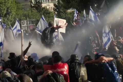 Video: Israel: Blockaden und Wasserwerfer vor der Knesset