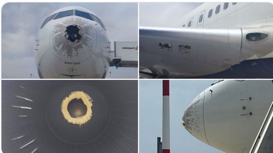 Fotos auf Twitter zeigen die Schäden an der Maschine der Delta Air Lines