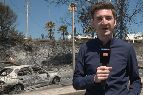 Waldbrände auf griechischer Insel: "Flammen sind bis in den Ort vorgedrungen" – Reporter berichtet von Zerstörung auf Rhodos