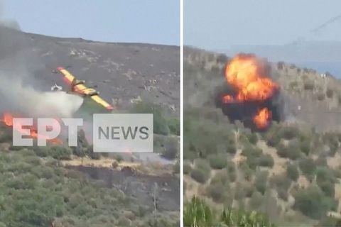 Kampf gegen Waldbrände: Zwei Piloten sterben bei Absturz von Löschflugzeug in Griechenland