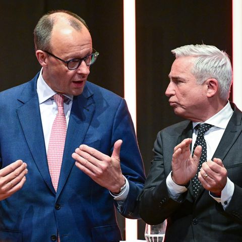 Der baden-württembergische CDU-Chef Thomas Strobl (r.) gibt Bundesparteichef Friedrich Merz Rückendeckung