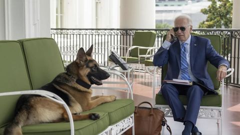 Joe Biden mit Hund