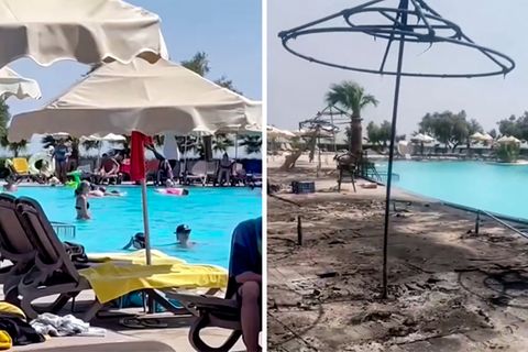 Vorher-Nachher-Video zeigt zerstörtes Luxus-Hotel auf Rhodos