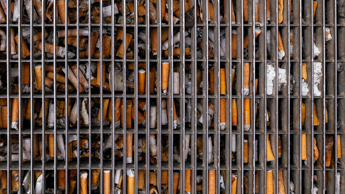 Zigaretten weggeworfen