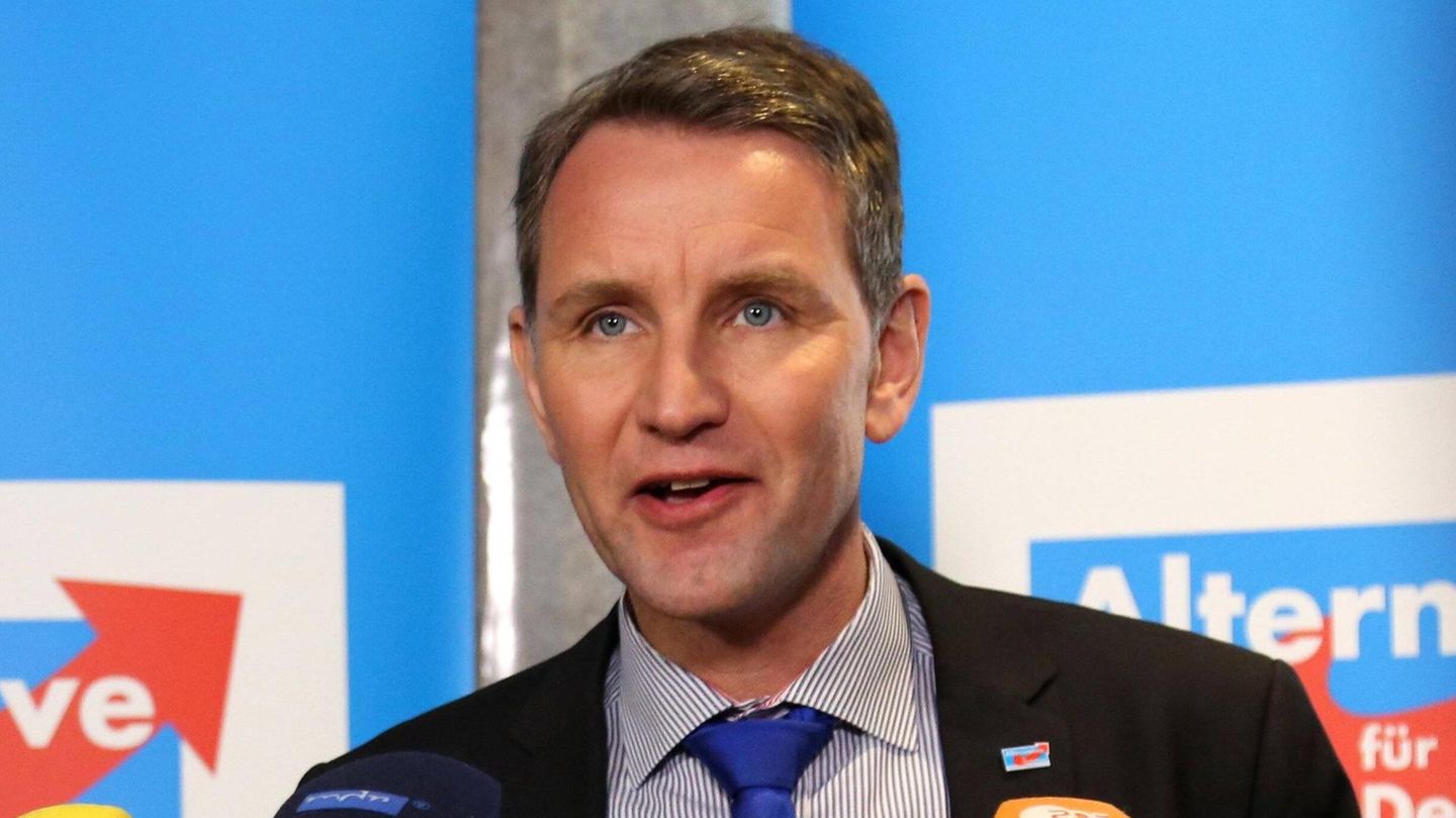 Björn Höcke hält AfD-Rede in Neubrandenburg trotz Gegenprotesten