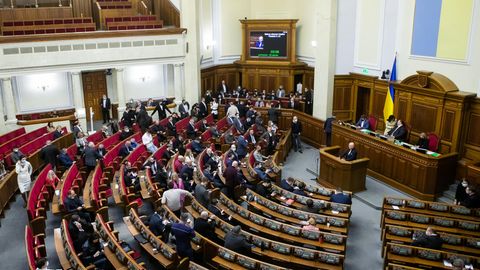 Plenarsaal des ukrainischen Parlaments in Kiew (Archivbild)