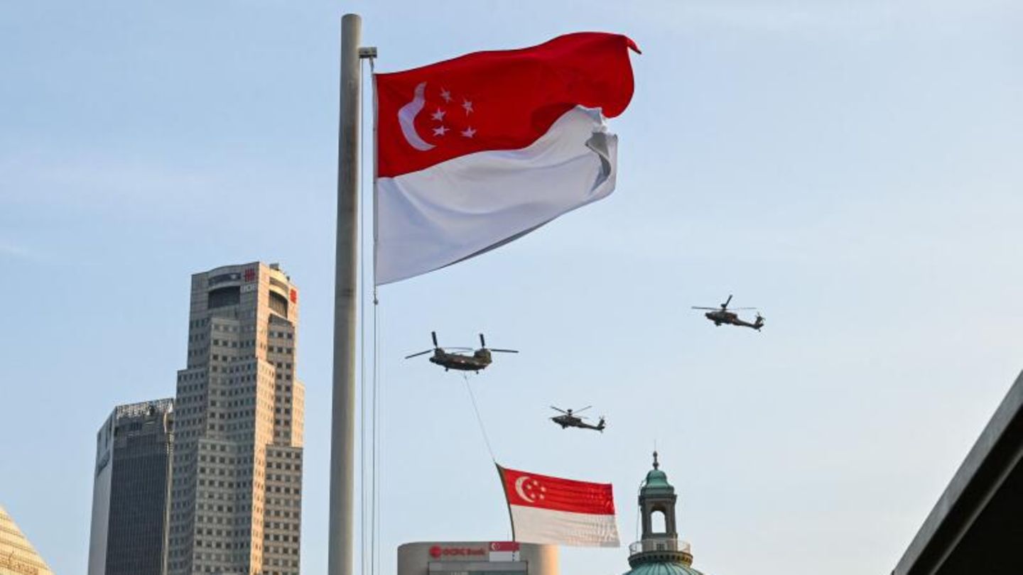 Singapur Flagge