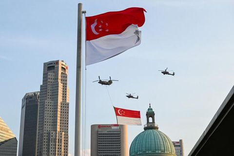 Singapur Flagge