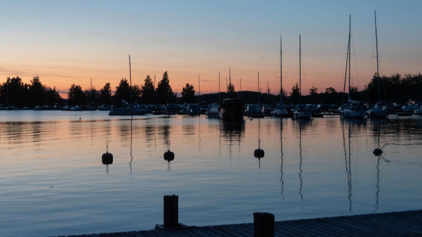 Mitternachtssonne in Lappeenranta, Finnland. Mitternachtssonne in Lappeenranta, Finnland.