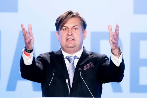 EU Spitzenkandidat Maximilian Krah von der AfD bei seiner Rede auf dem Parteitag