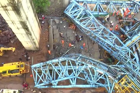 Video: Zahlreiche Tote bei Kraneinsturz in Indien