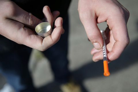 Spritze für Drogen-Injektion