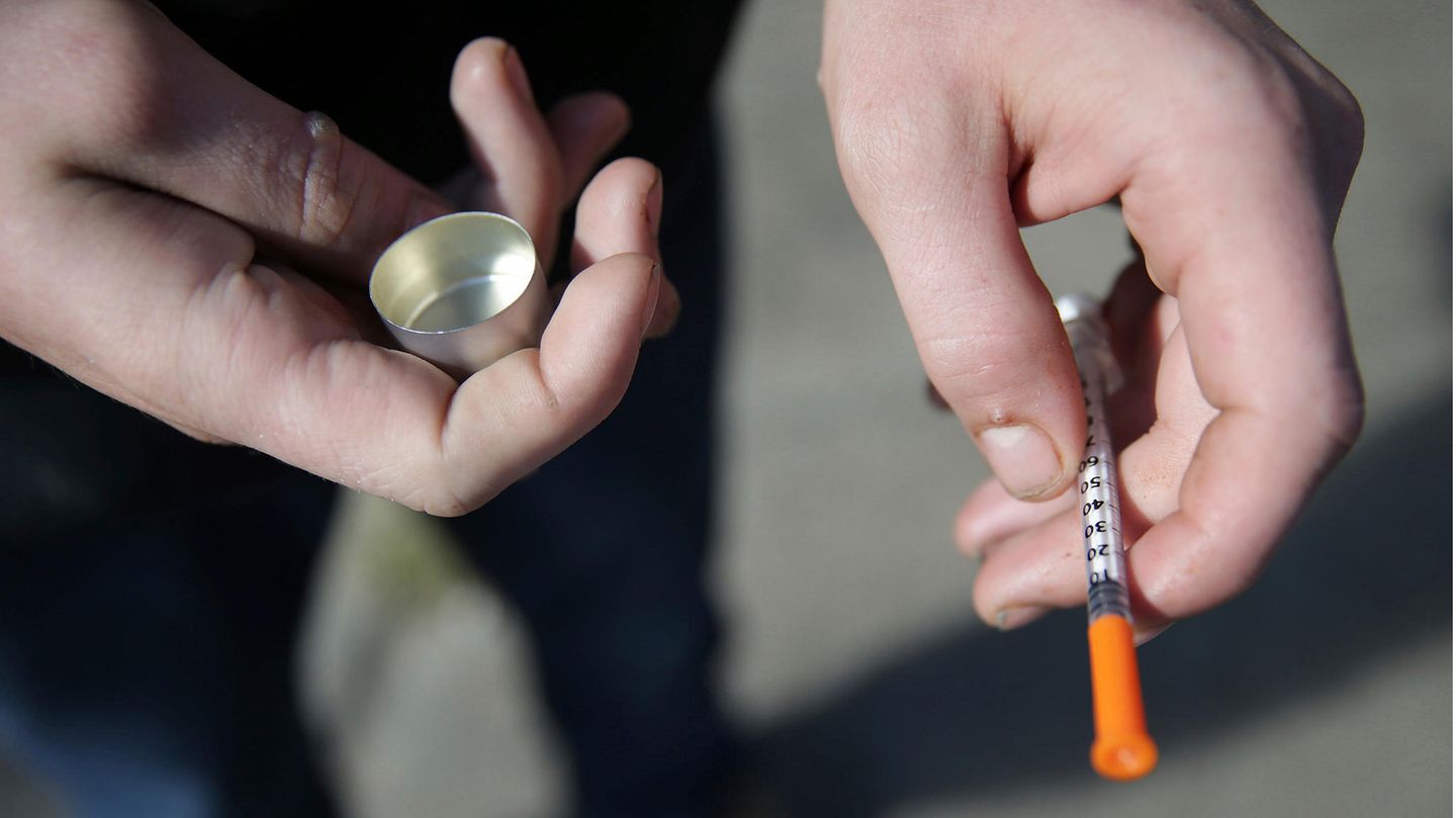 Spritze für Drogen-Injektion