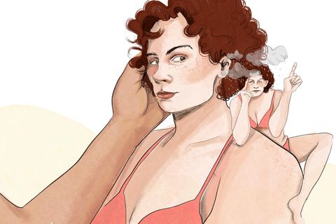 Illustration zur inneren Kritikerin beim Sex