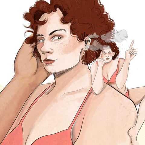 Illustration zur inneren Kritikerin beim Sex