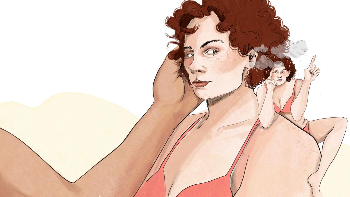 Illustration zur inneren Kritikerin beim Sex