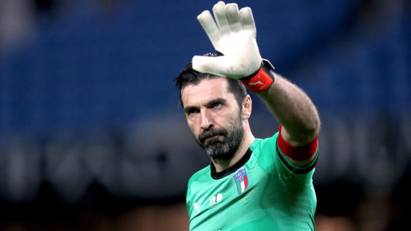 Gianluigi Buffon von Italien am Ende eines Spiels gegen Argentinien im Jahr 2018