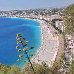 Die Promenade des Anglais bei Nizza an der Côte d'Azur