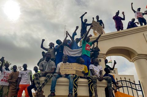 Demonstranten in Niger