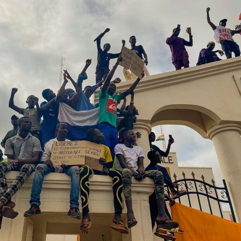 Demonstranten in Niger