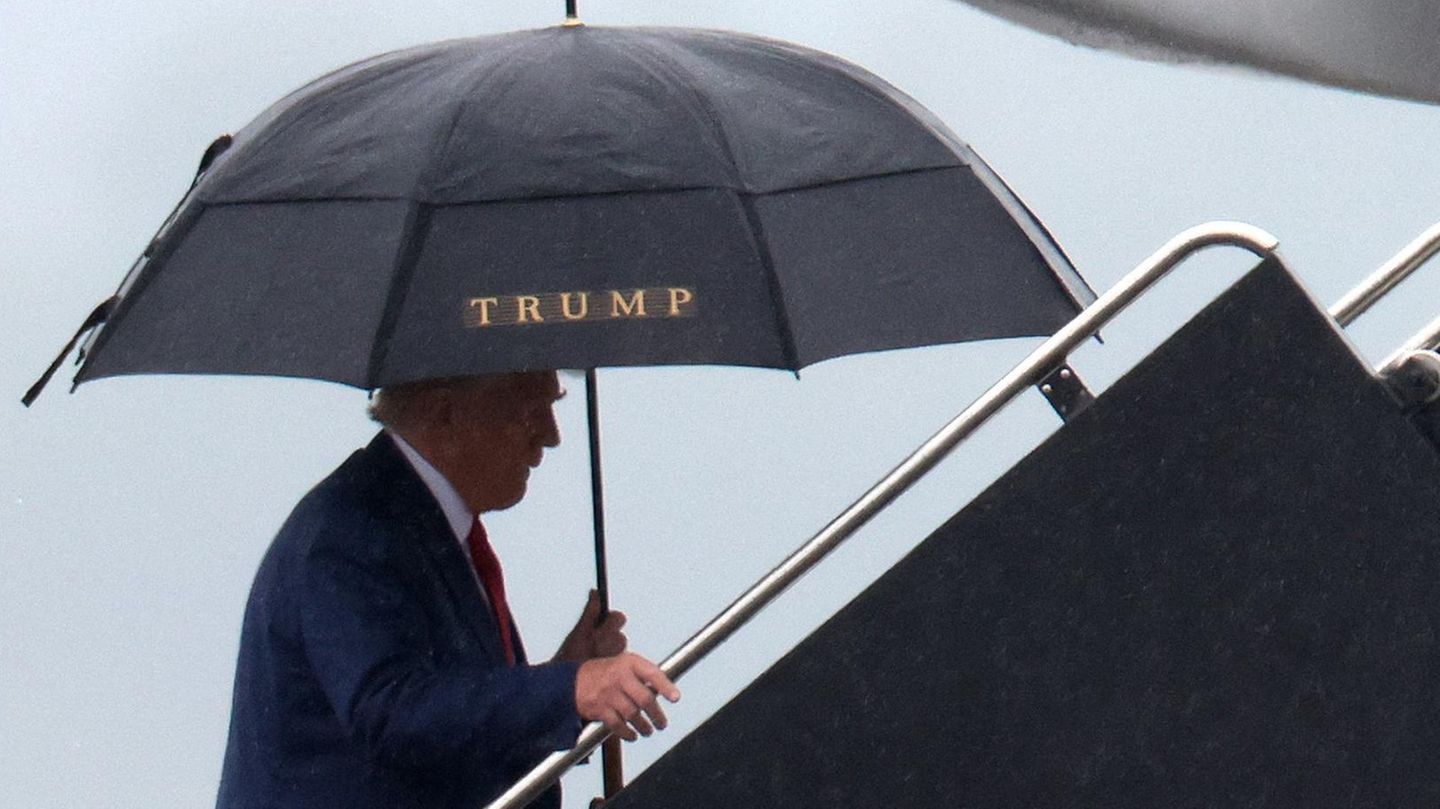 Trump war in seinem privaten Flieger an- und wieder abgereist