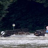 Überschwemmte Brücke