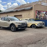 Zwei Generationen: Der Hyundai Santa Cruz und ein Ford Edsel