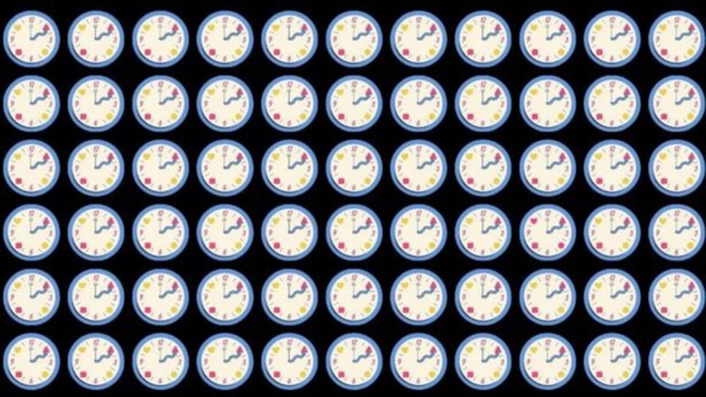 Optische Täuschung : Augentest: Welche Uhr passt hier nicht rein?