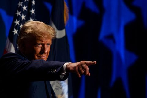 Der frühere Präsident Donald Trump bei einer Wahlkampfveranstaltung