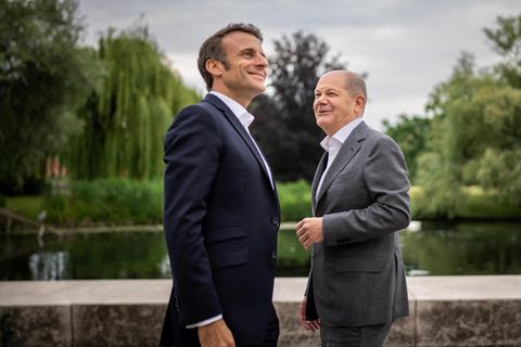 Donald Trump Titel: Scholz und Macron