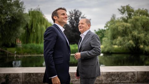 Donald Trump Titel: Scholz und Macron