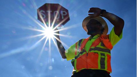 Der Verkehrspolizist Rai Rogers in Las Vegas