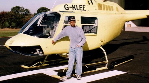 Lottogewinner Lee Ryan mit Helikopter