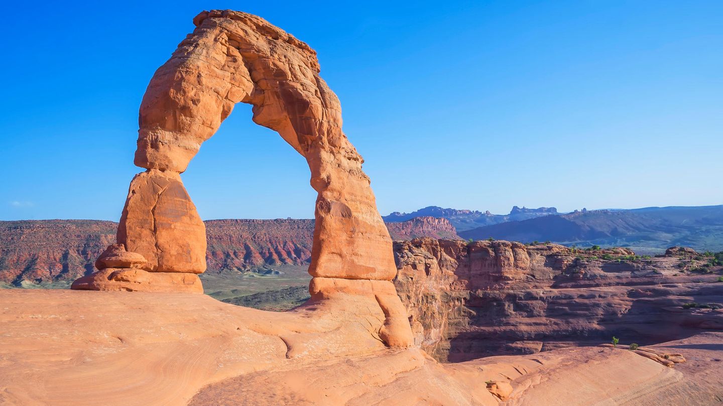 Der Arches National Park nahe Moab im US-Bundesstaat Utah