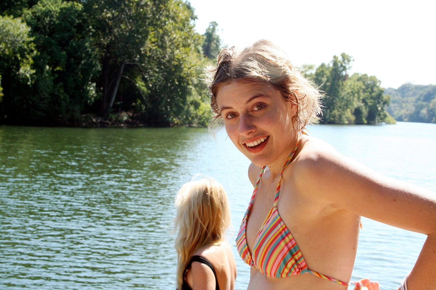 Gerwig in der Horrorkomödie "Bag Head" aus dem Jahr 2008. Mit dem Film wurde sie erstmals als "Queen of Mumblecore" bekannt. 