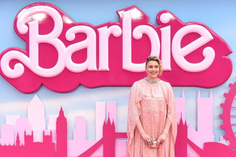 Greta Gerwig auf der "Barbie"-Premiere in London. 