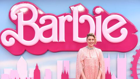 Greta Gerwig auf der "Barbie"-Premiere in London. 