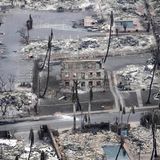 Verbrannte Häuser auf Hawaii