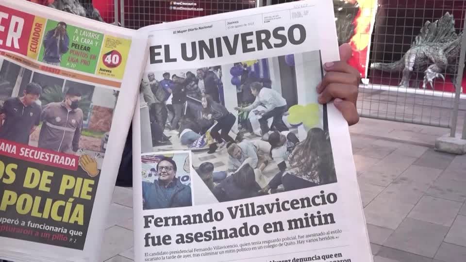 Video: Ecuador: Tatverdächtige nach Attentat auf Präsidentschaftskandidaten festgenommen Video: Ecuador: Tatverdächtige nach Attentat auf Präsidentschaftskandidaten festgenommen