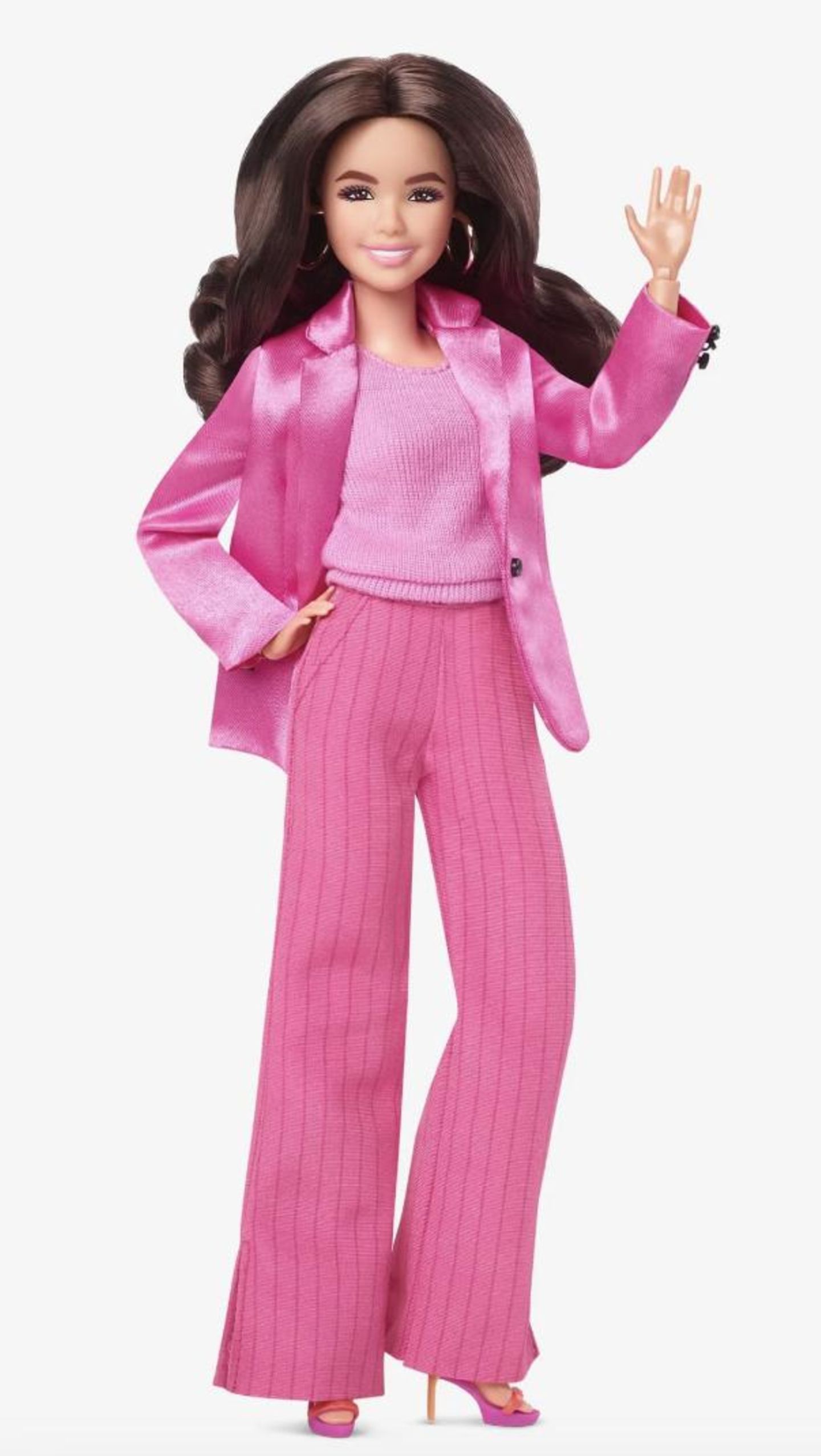 Die "Gloria-Doll" sieht ihr zum Verwechseln ähnlich. Natürlich ist sie ganz in Pink gekleidet, um zum Barbie-Universum zu passen. 