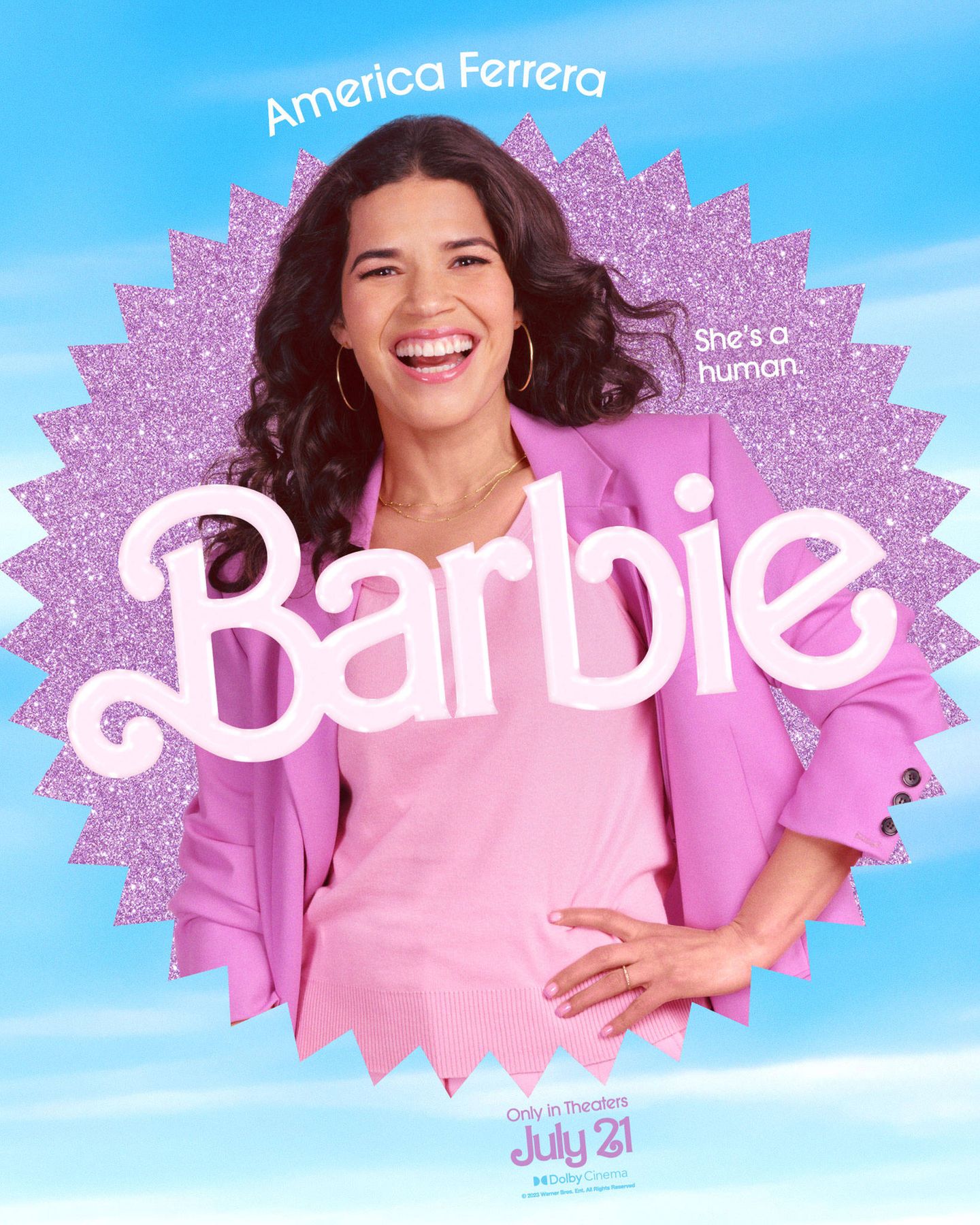 America Ferrera spielt in "Barbie" Gloria, die einst selbst mit Barbie spielte und ihre Gefühlslage als erwachsene Frau auf die in Barbieland lebenden Puppe überträgt.