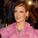 Evangelista im Jahr 2006 mit blonden Haaren. Das Supermodel ist auch als "Chamäleon" bekannt, da sie so häufig ihre Haarfarbe wechselte. In ihren Hochzeiten war sie auf zahlreichen Covern zu sehen, unter anderem auf der "Vogue", der "Elle", der "Mademoiselle", der "Rolling Stone" oder der "Harper's Bazaar". Zudem lief Evangelista nur für die renommiertesten Designer, war in Musikvideos berühmter Musiker zu sehen und zählte zu den am besten bezahlten Models ihrer Zeit.  